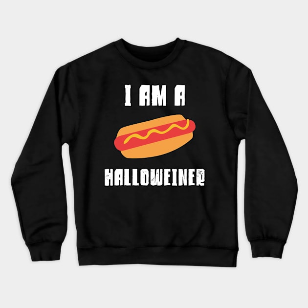 Halloween Hot Dog Costume Easy Halloweiner Crewneck Sweatshirt by PodDesignShop